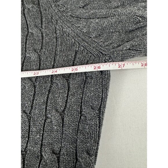Jos A Bank Charcoal Gray Men’s XL Cable Knit Sweater Cozy Minimalist Capsule - Picture 7 of 9